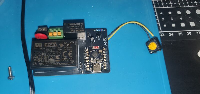 The porch light controller's custom PCB